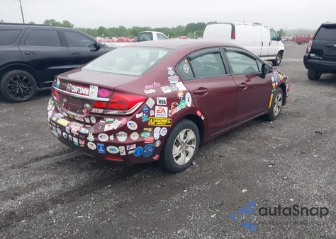 2013 Honda Civic Lx z USA, uszkodzony, nr VIN 2HGFB2F55DH503870